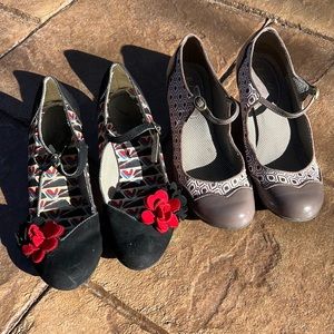 Two adorable pair Ruby Shoo shoes, size 38